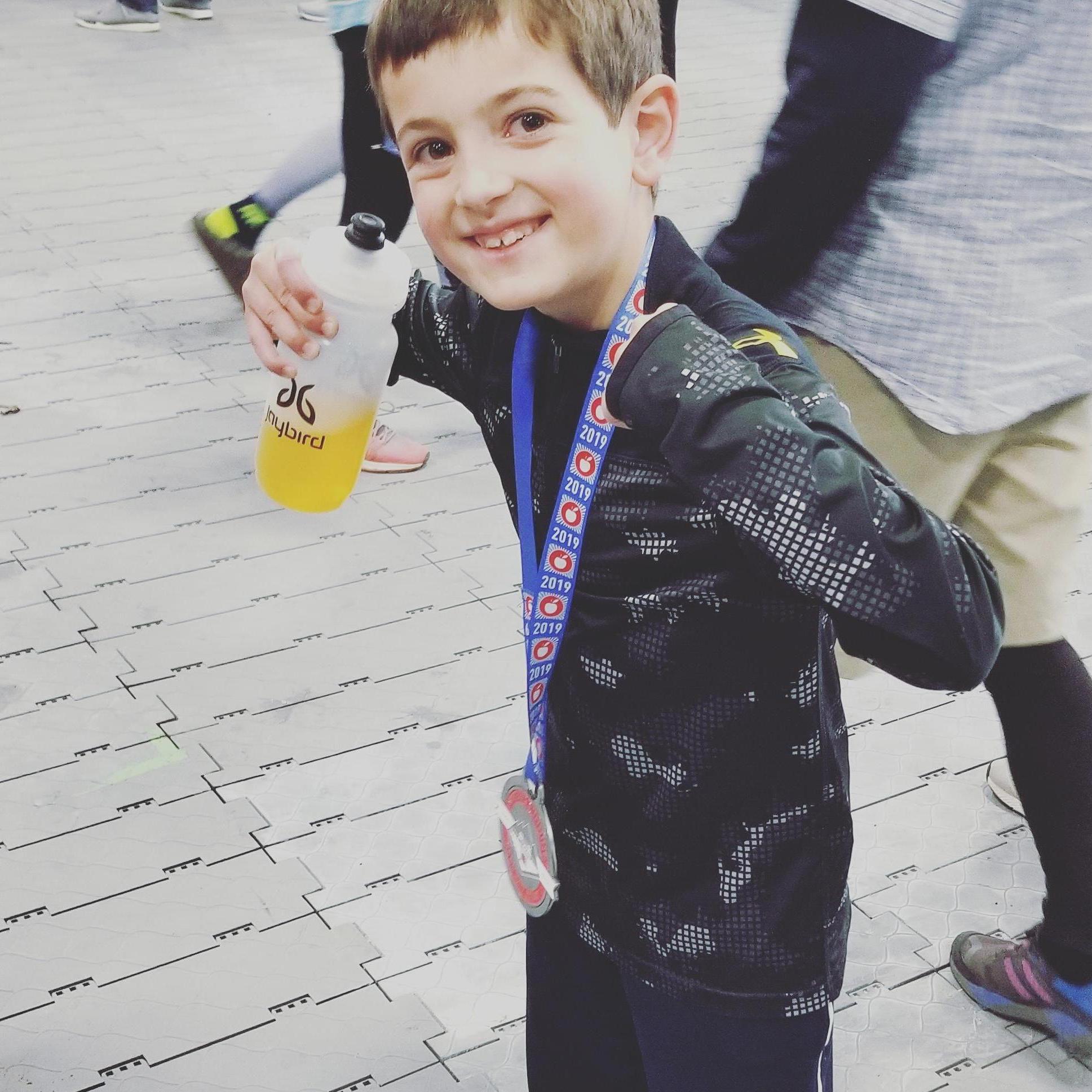 Russell after he ran over 4 miles - Running with Ed 2019