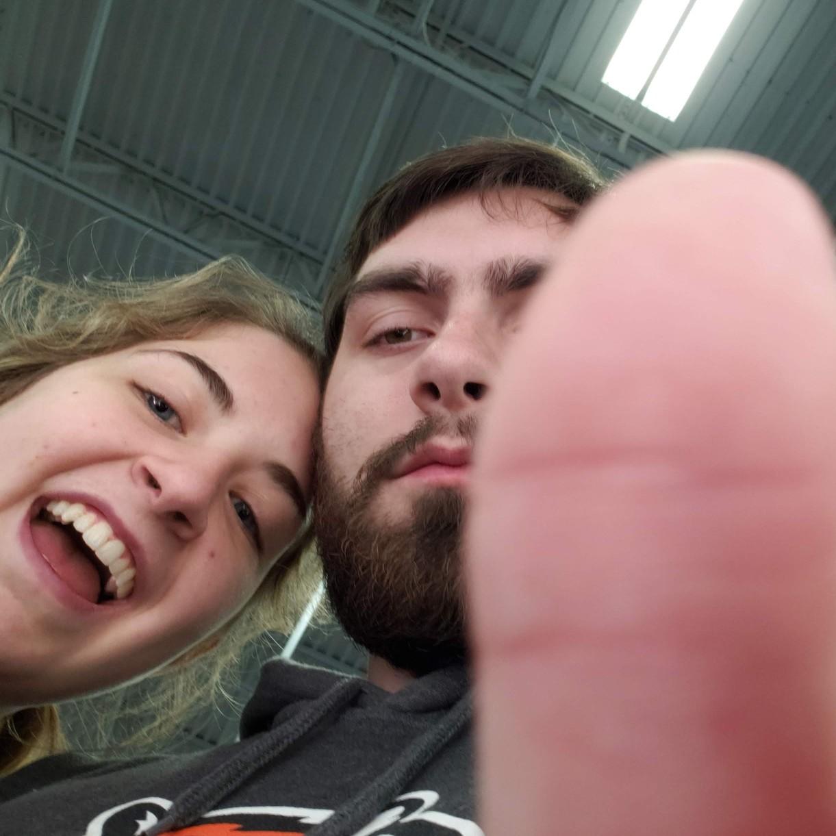 Nick accidentally switched the camera to front facing and Hannah jumped in and took a pic