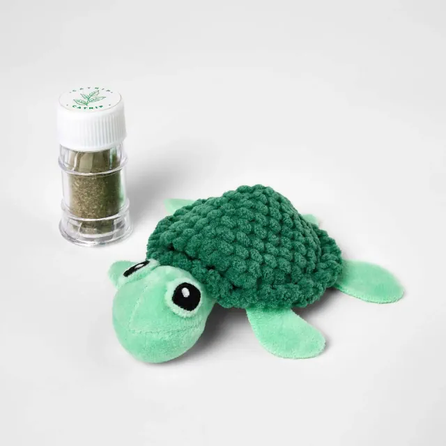 Turtle Refillable Catnip Plush Cat Toy - 2pk - Boots & Barkley™