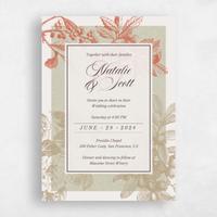 Orange Wedding Invitation - Ridgemoor Portrait