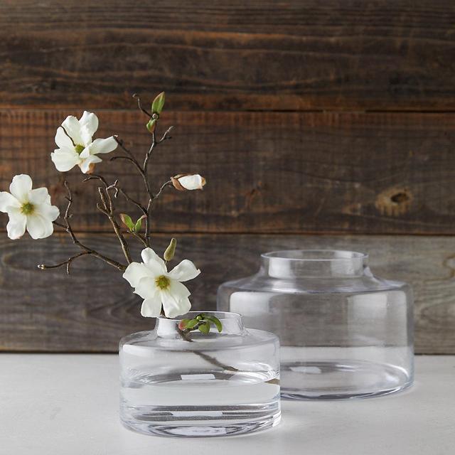 Low Profile Glass Vase