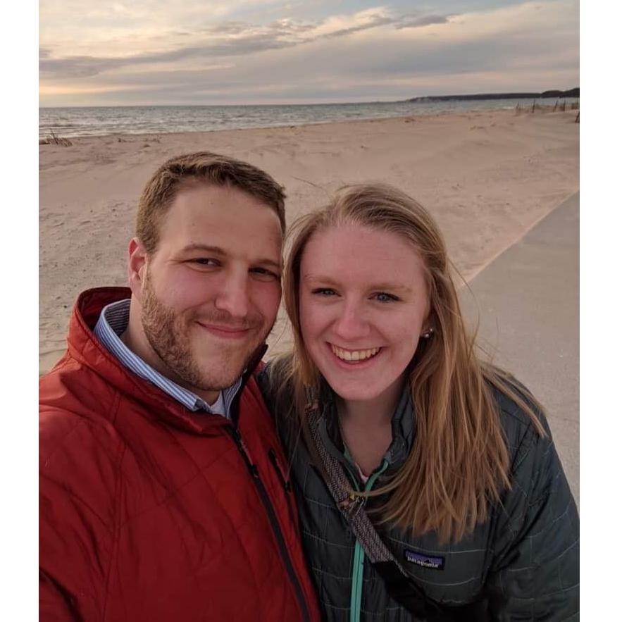 The start. This is from our first date in Pentwater, MI on April 27, 2018. Every year we take an anniversary adventure somewhere along Lake Michigan. This first one was at Charles Mears State Park.