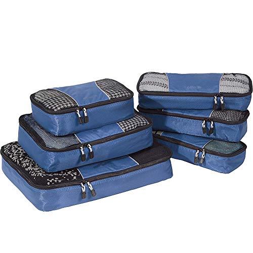 eBags Classic Packing Cubes for Travel - 6pc Value Set - (Denim)