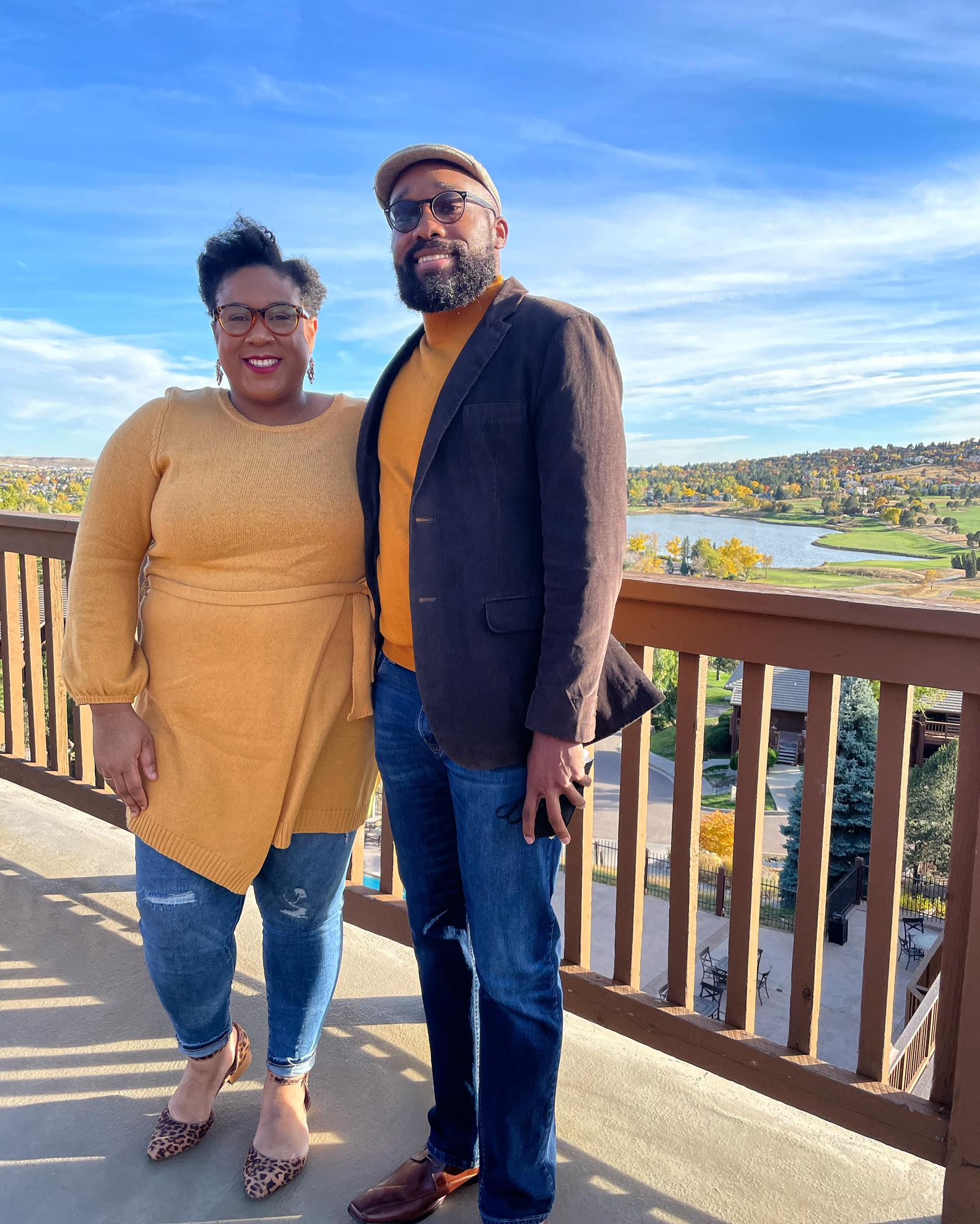 Robert and Siobhan at a wedding in Colorado, 2021