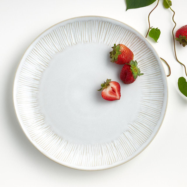 Dover White Dinner Plates, Set of 8