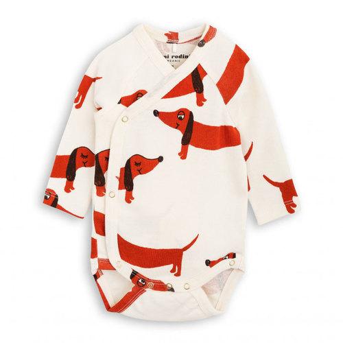Mini Rodini Dog Wrap Body, Off White