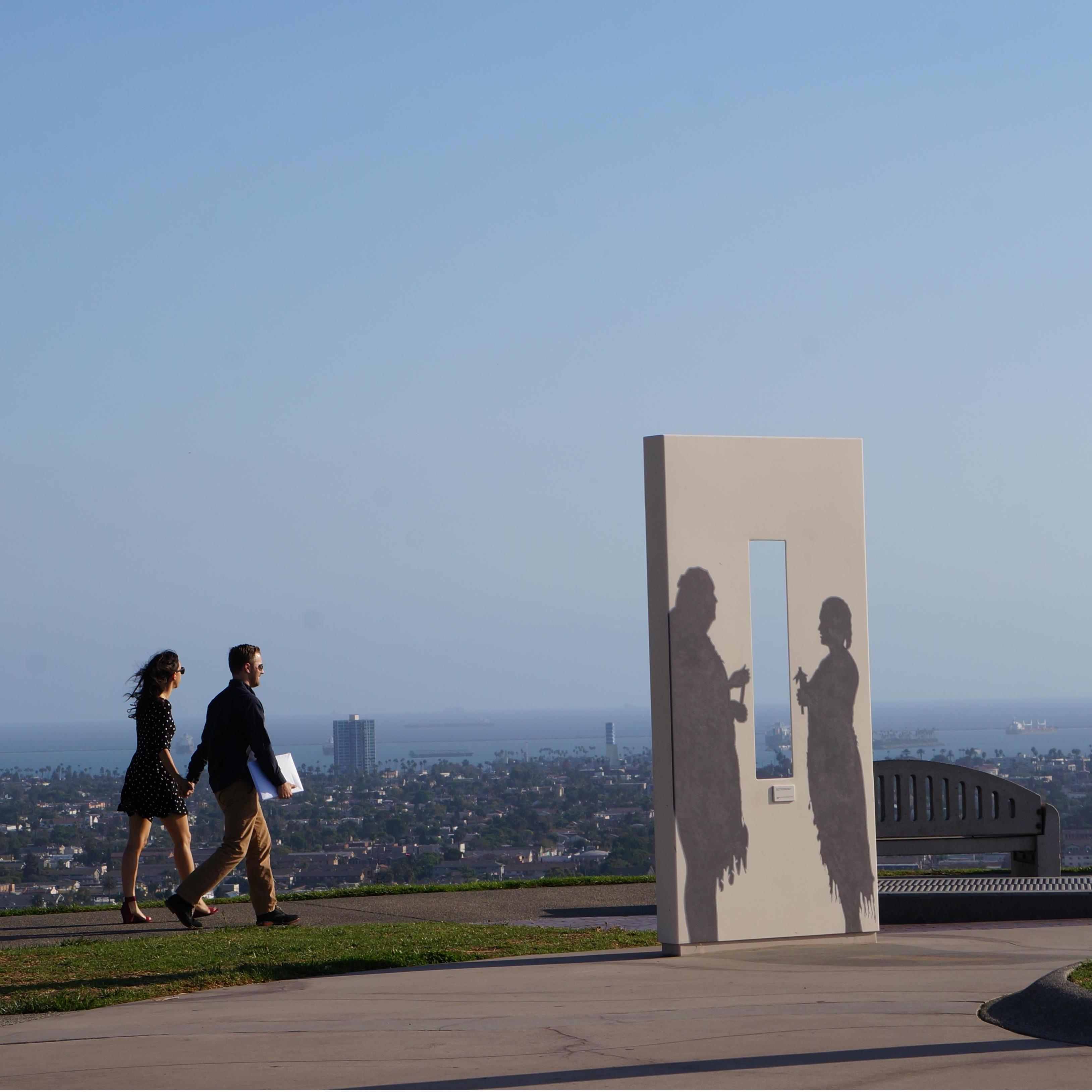 Us walking out to what would change our lives forever. Hill top park - Long Beach, CA