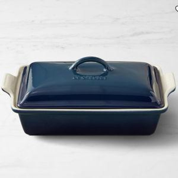 Le Creuset Heritage Stoneware Rectangular Covered Casserole, 4-Qt.