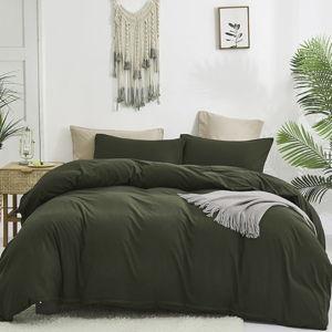 Luxlovery Army Green Comforter Set King Green Bedding Comforter Olive Blanket Quilts Minimalist Army Bedding Set Soft Breathable Blanket Quilts Comforter for King Bed