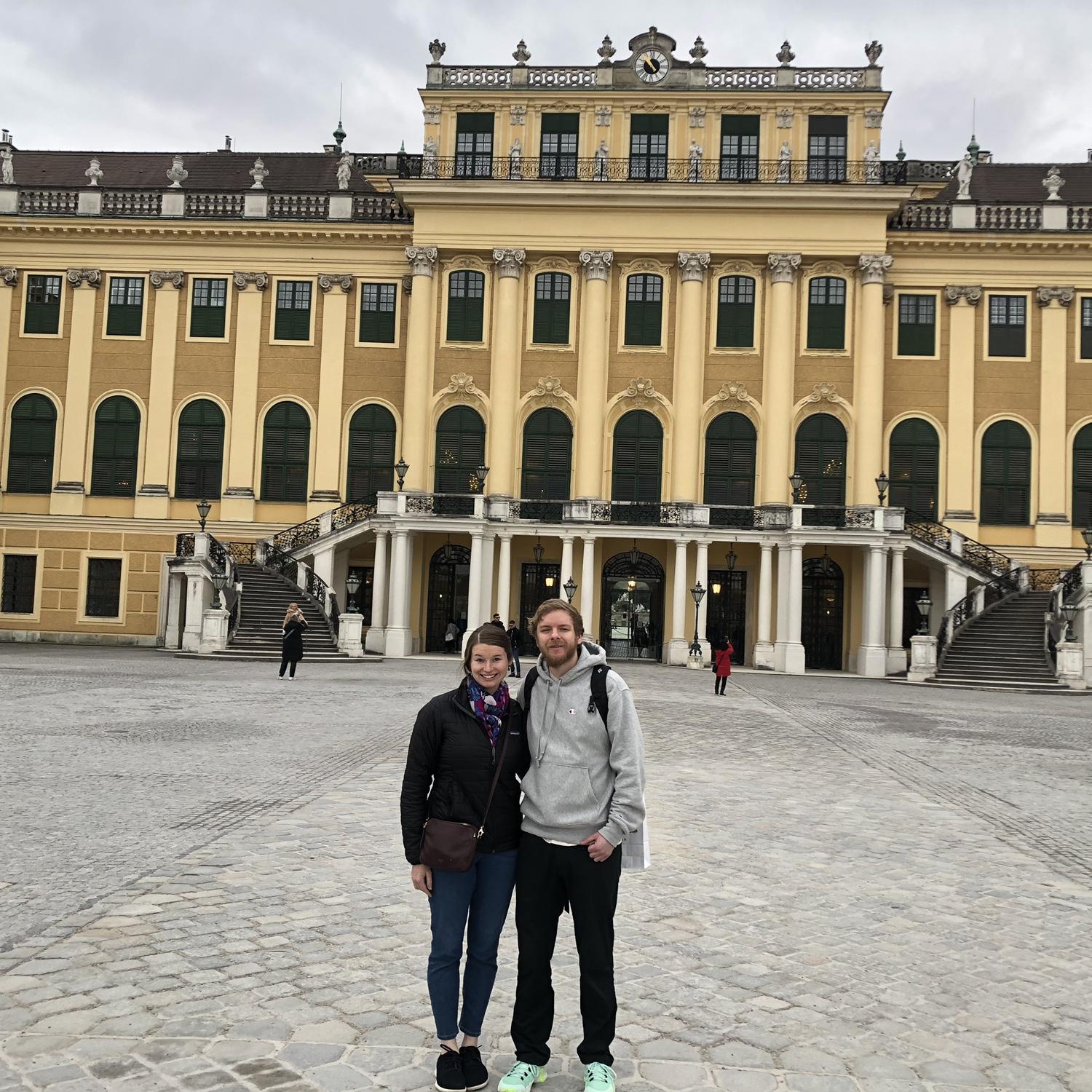 Touring Schönbrunn palace in Vienna