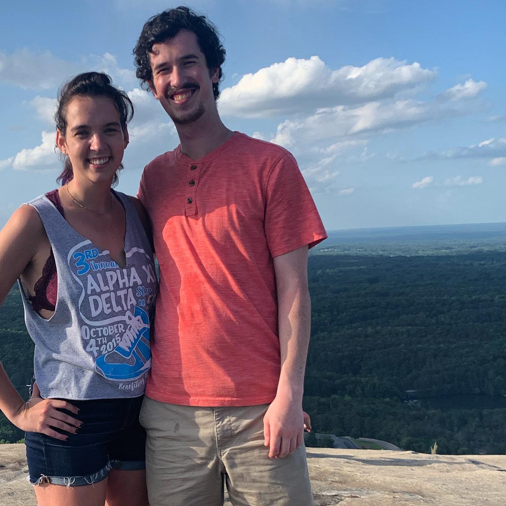 We started dating January 2020, so we had about 6 months of outdoor dates. This day, Groomsman Marshal walked 12 miles (idk covid) to Stone Mountain and we met him at the finish line with beers!