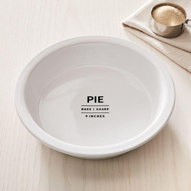 Utility Bakware, Round, Stoneware, White/Black, Each