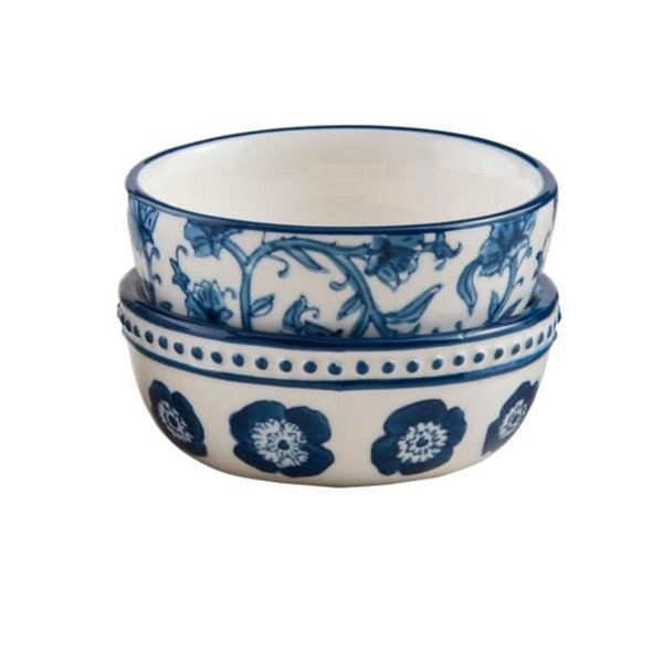 All Over Blue Floral Tidbit Set