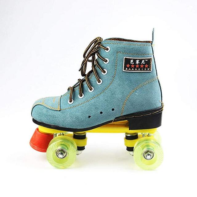 XUDREZ Artificial Fur Roller Skates Unisex High-Top Shoes Design Double-Row,Classic Premium Roller Skates for Women and Men