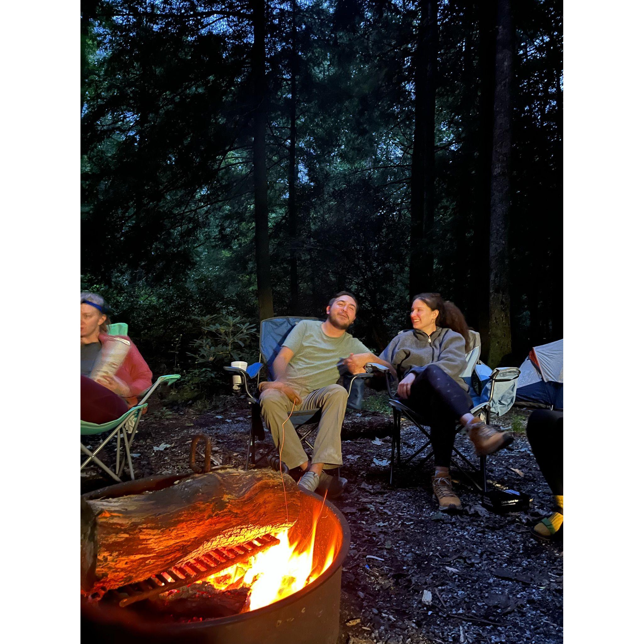 camping trip with friends