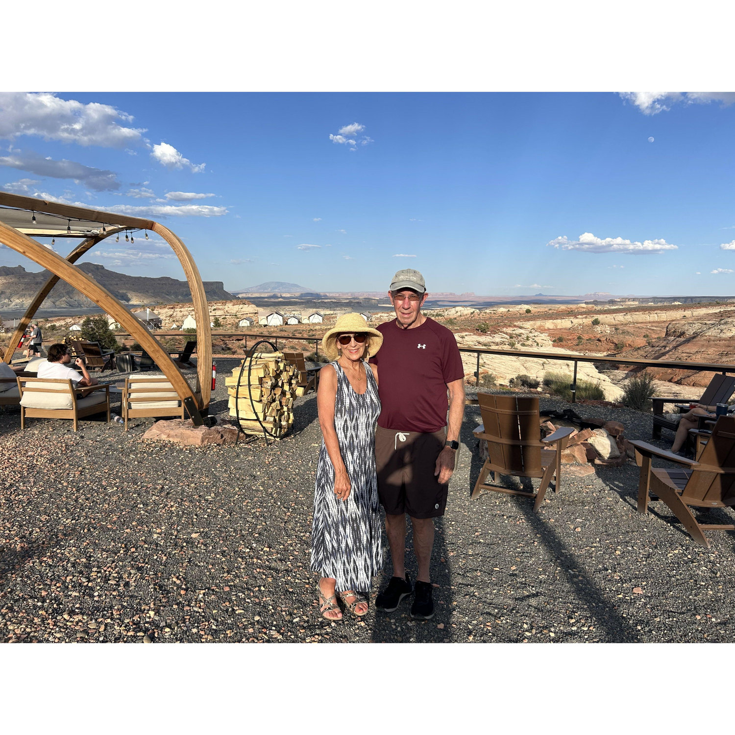 Under Canvas, Glamping at Grand Staircase Kanab. See the tents in the background? We loved the kayaking--but we were not terribly comfortable in these tents.
