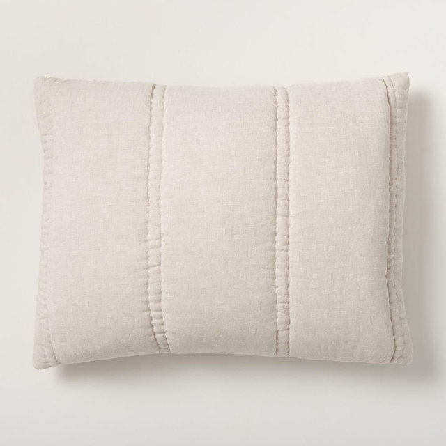 European Flax Linen, Standard Sham, Natural Flax