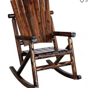 Char-Log Wood Outdoor Rocking Chair