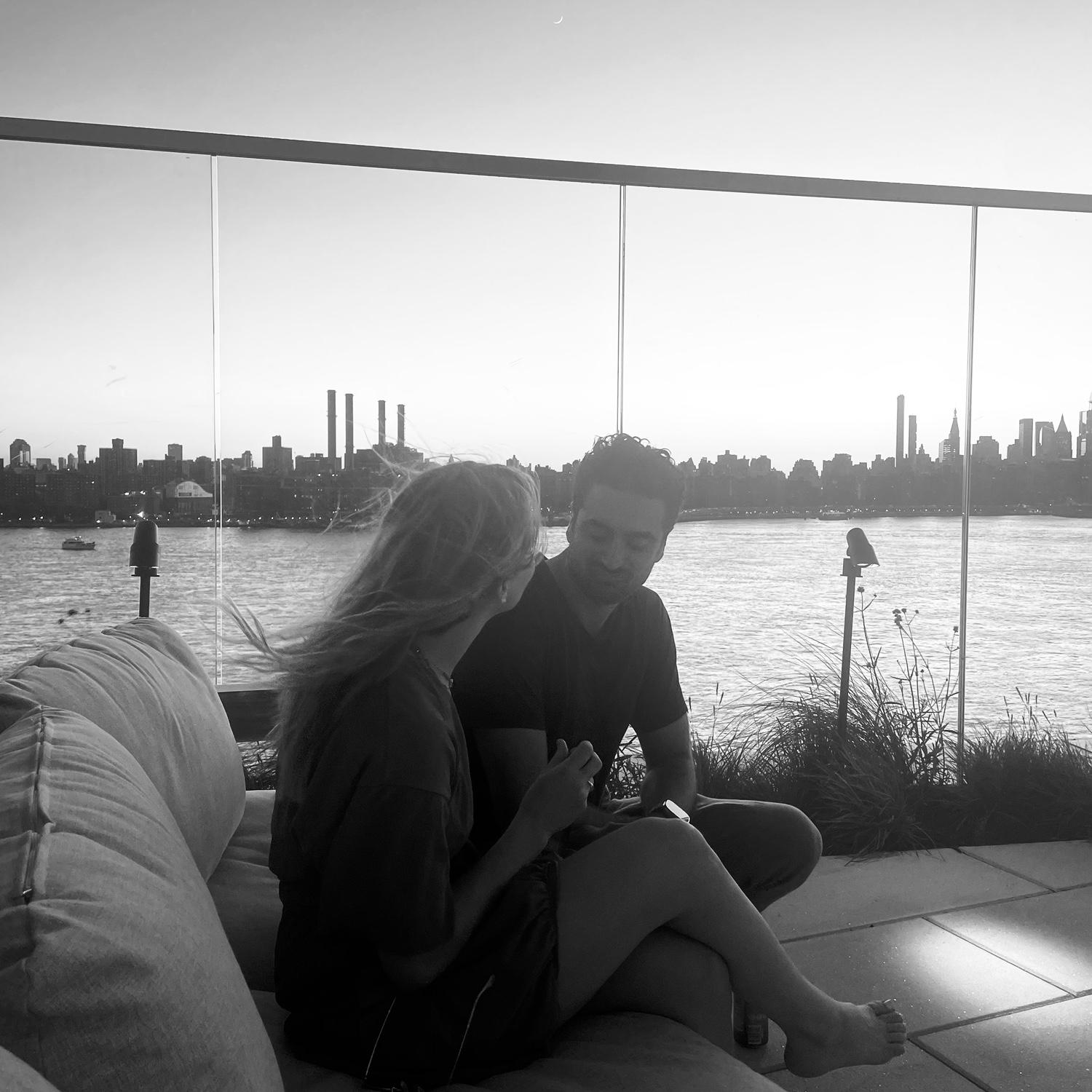 Enjoying NYC summer from our building rooftop!