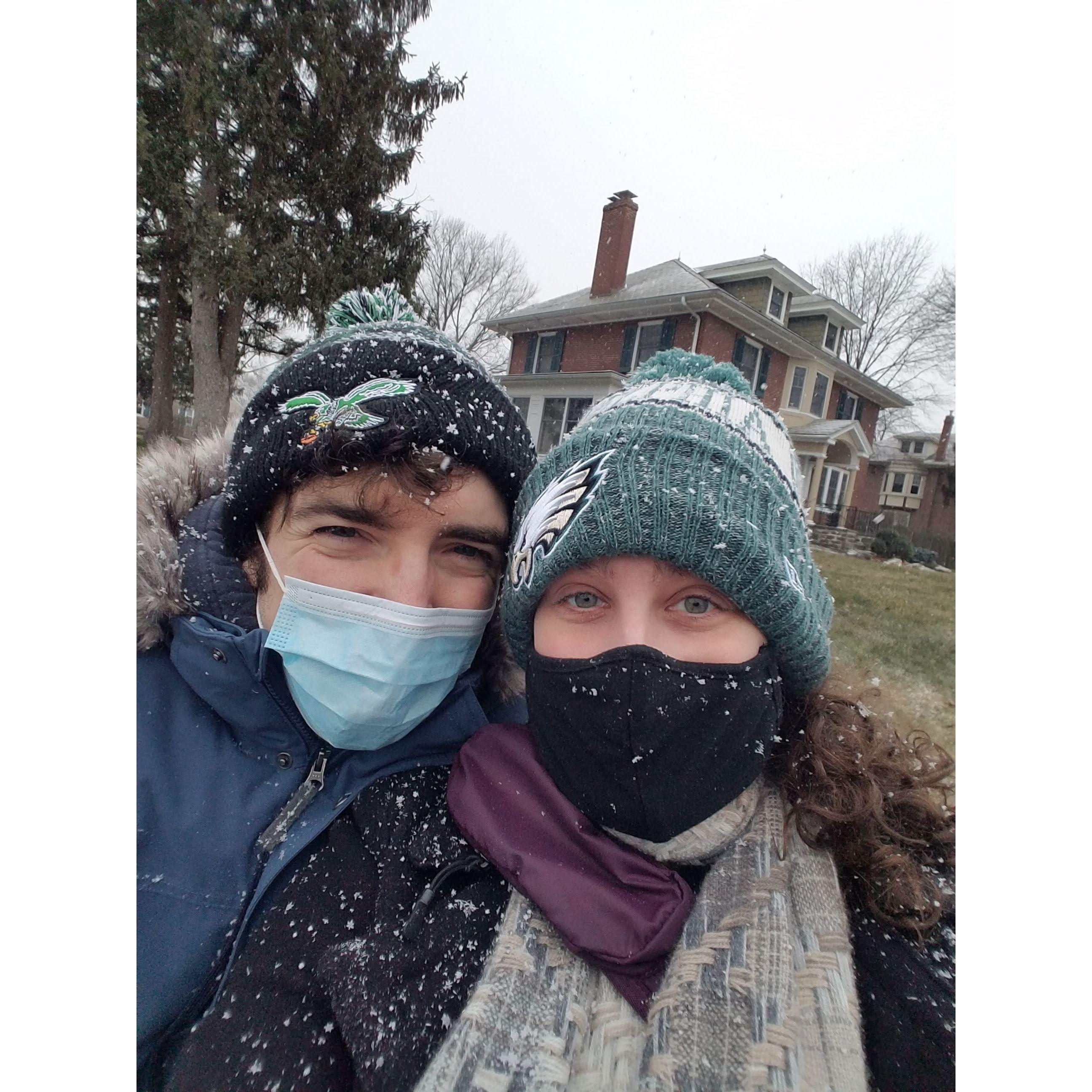 January 2021 - First Snow walk in the new Lansdale neighborhood