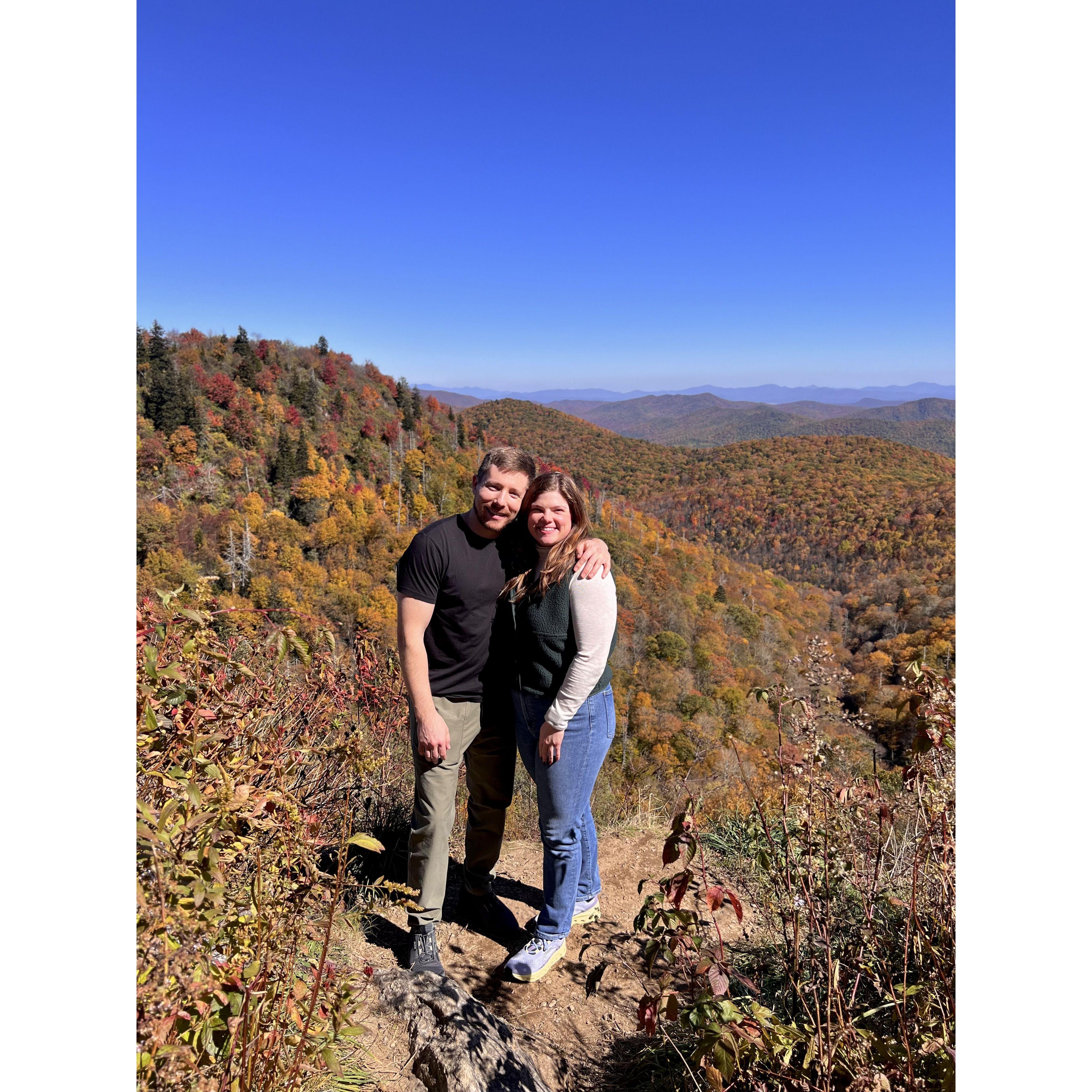 Asheville, NC before Greta's wedding in Richmond