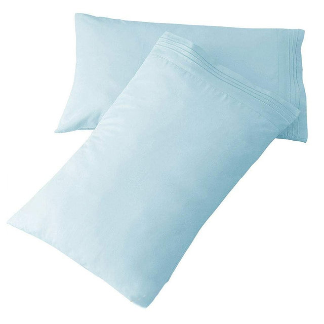 SONORO KATE Luxury Pillowcase Set Brushed Microfiber 1800 Bedding - Wrinkle, (Spa Blue, 2 Pillowcases Standard) …
