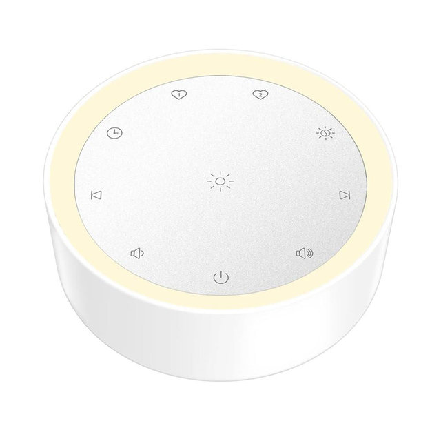 Kipcush Sound Machine & Night Light for Adults, Baby, Kids. White Noise Machine with 20 Soothing Sleep Sounds. Small Size & Portable Design for Bedroom, Office, Travel. Favorites Buttons, Timer
