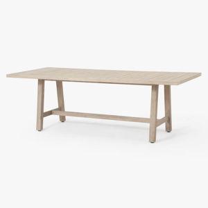 Patio Mediterranean Style Acacia Wood Dining Table - 30" H x 90.5" W x 39" D
