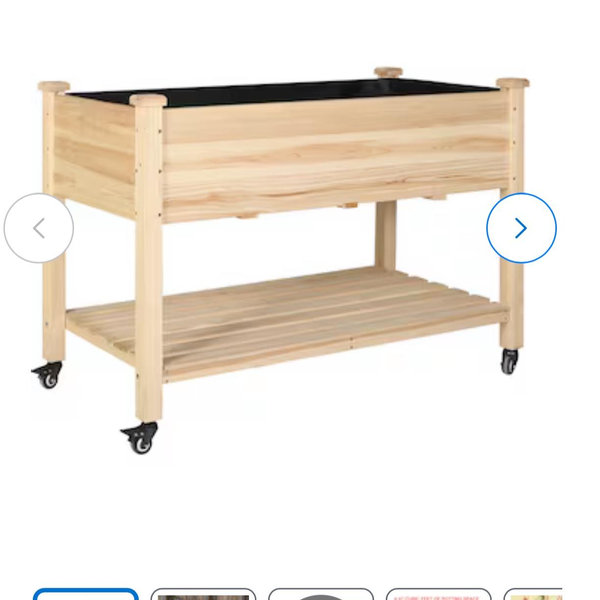 VEIKOUS 4.47-cu ft 22.6-in W x 47.1-in L x 32.7-in H Elevated Natural Cedar Raised Garden Bed