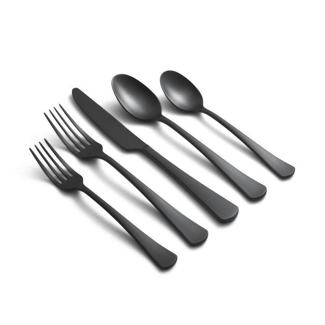 Morgan Flatware, Set of 20 - Brushed Gunmetal