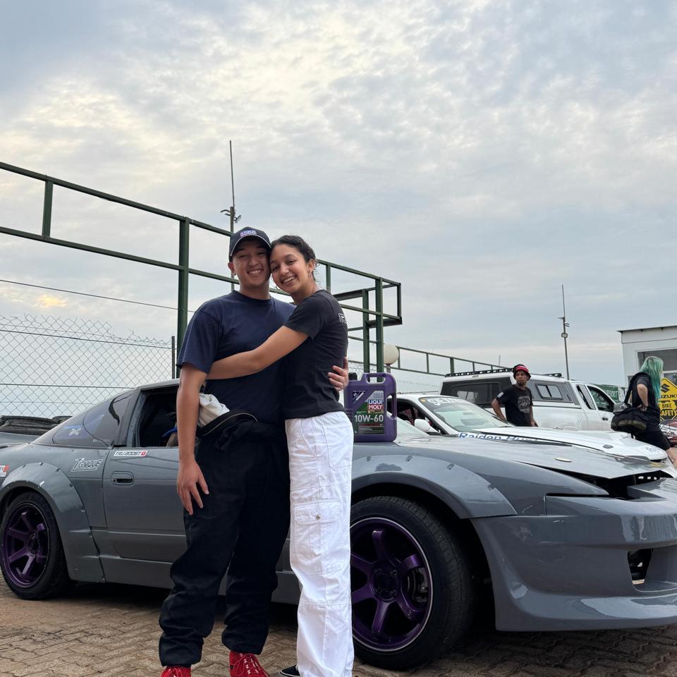 Celebrating Niz's big win of being out on track for the first time!