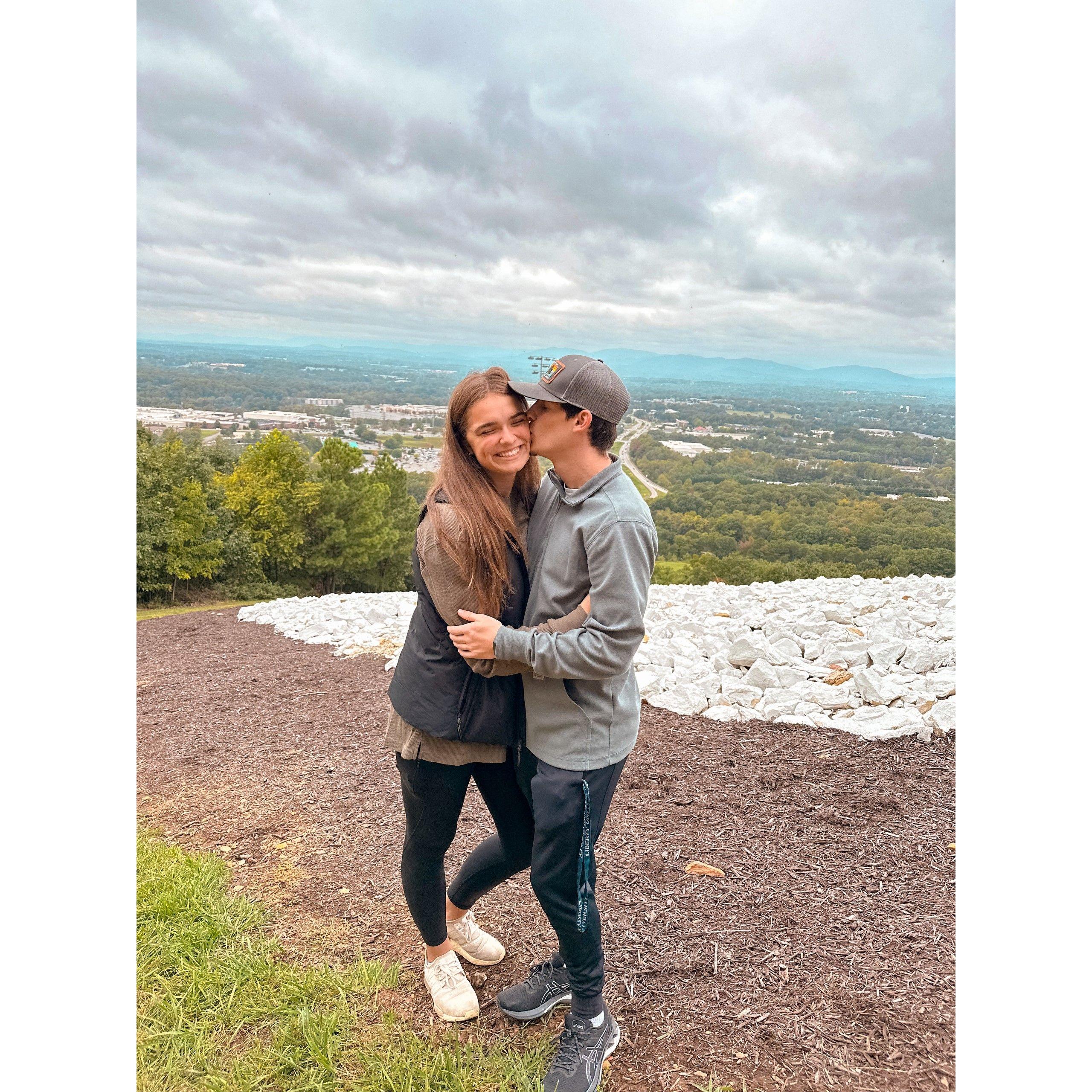 Hiking the monogram at Liberty!