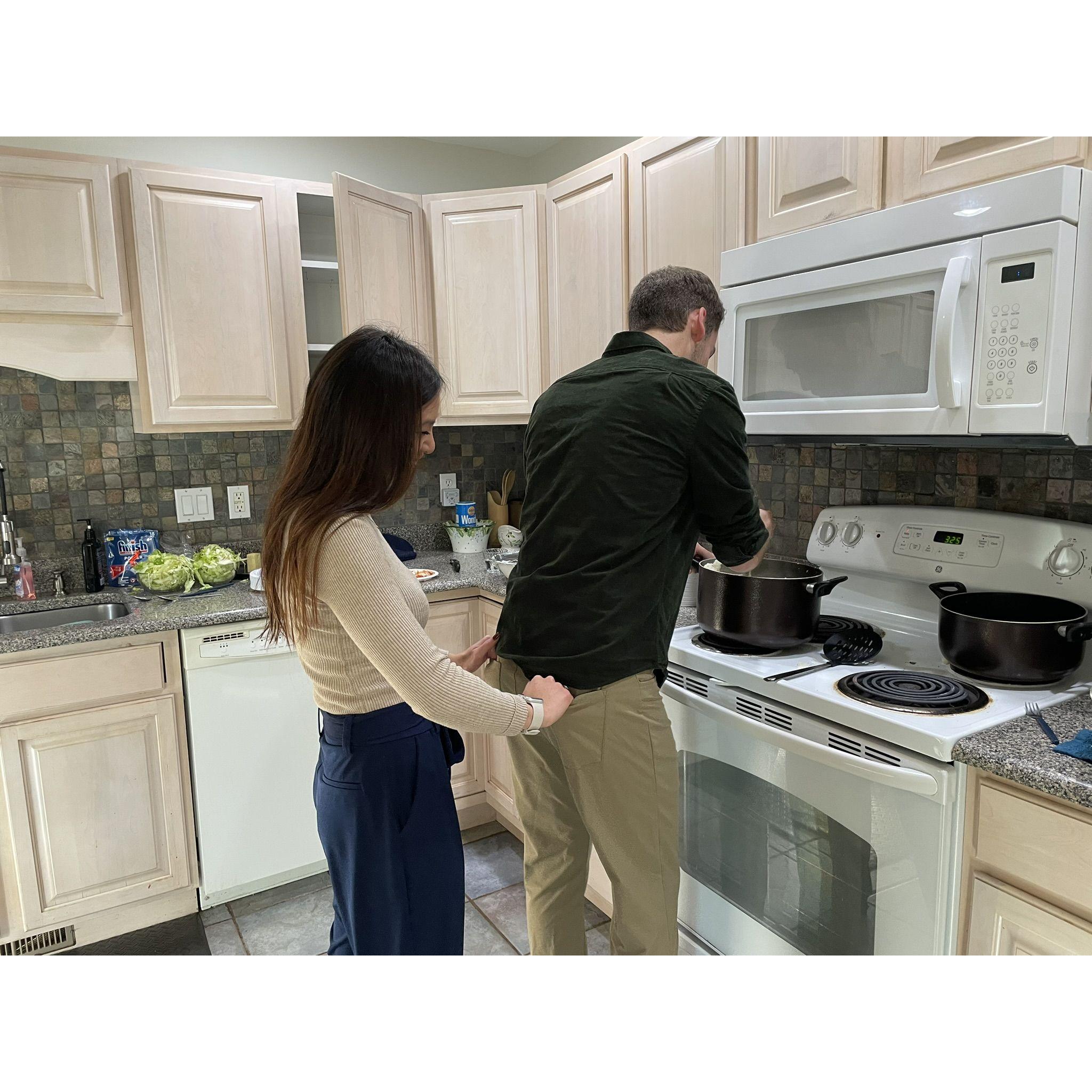 Channeling Papa making mashed potatoes in Connecticut