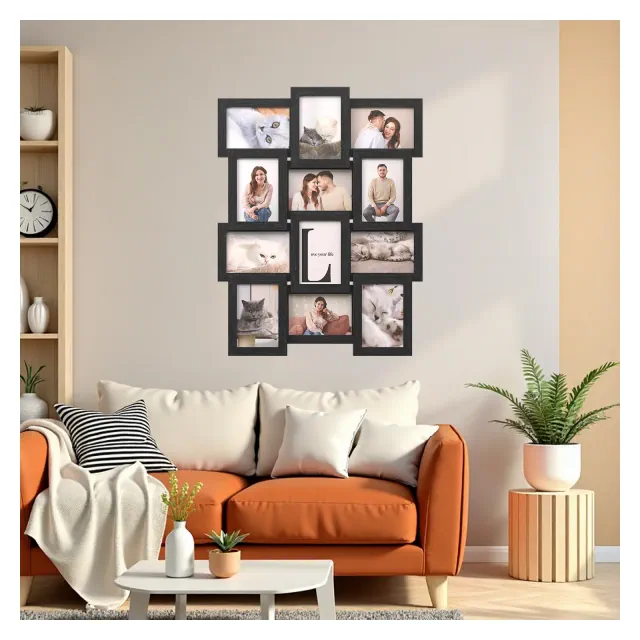 LEDREM Set of 12 Collage Picture Frames, 4x6 for Wall Decor - Create a Stunning Family Gallery Display