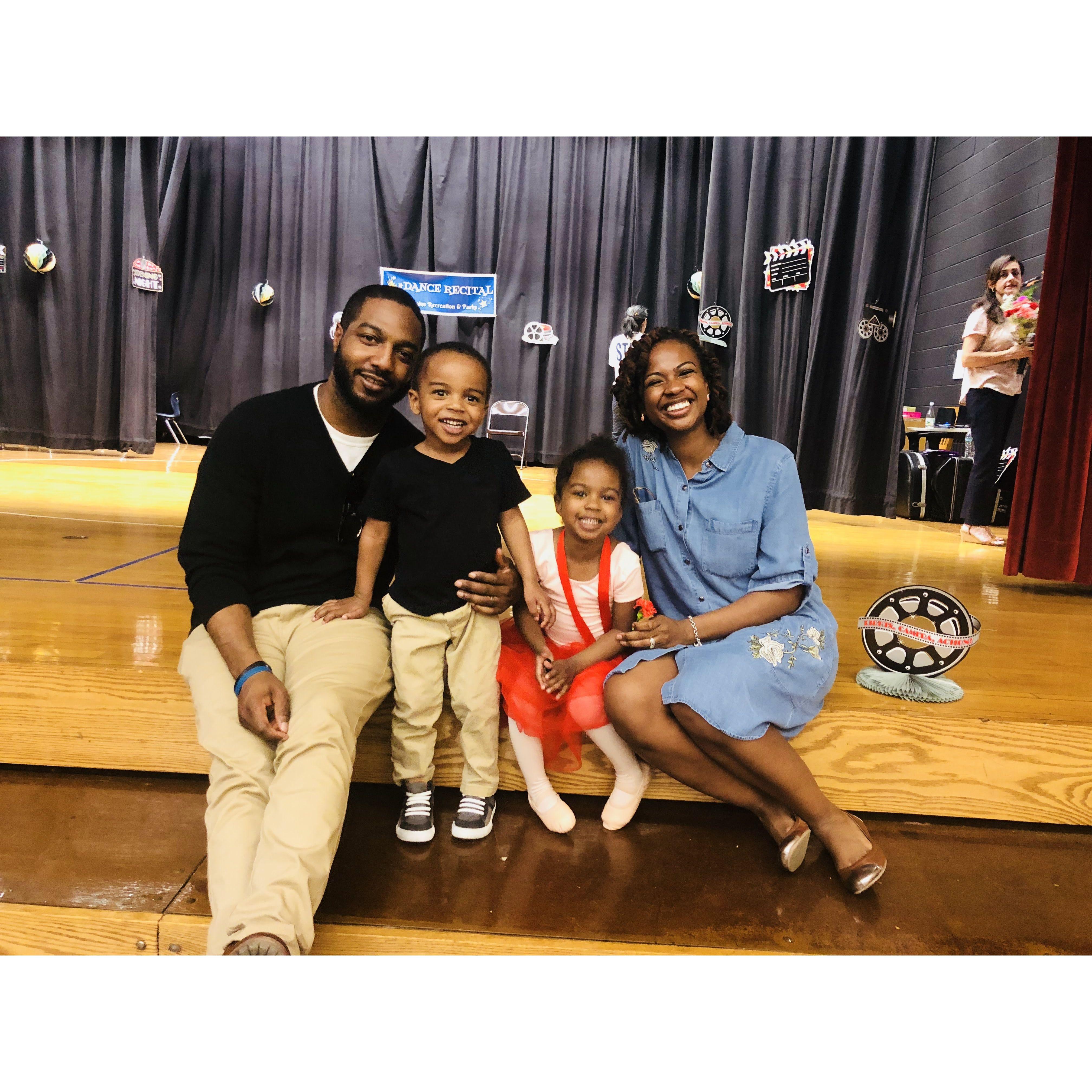 May 2018: Aria's first dance recital.