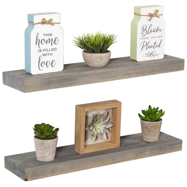 Imperative Décor Floating Shelves Rustic Wood Wall Shelf