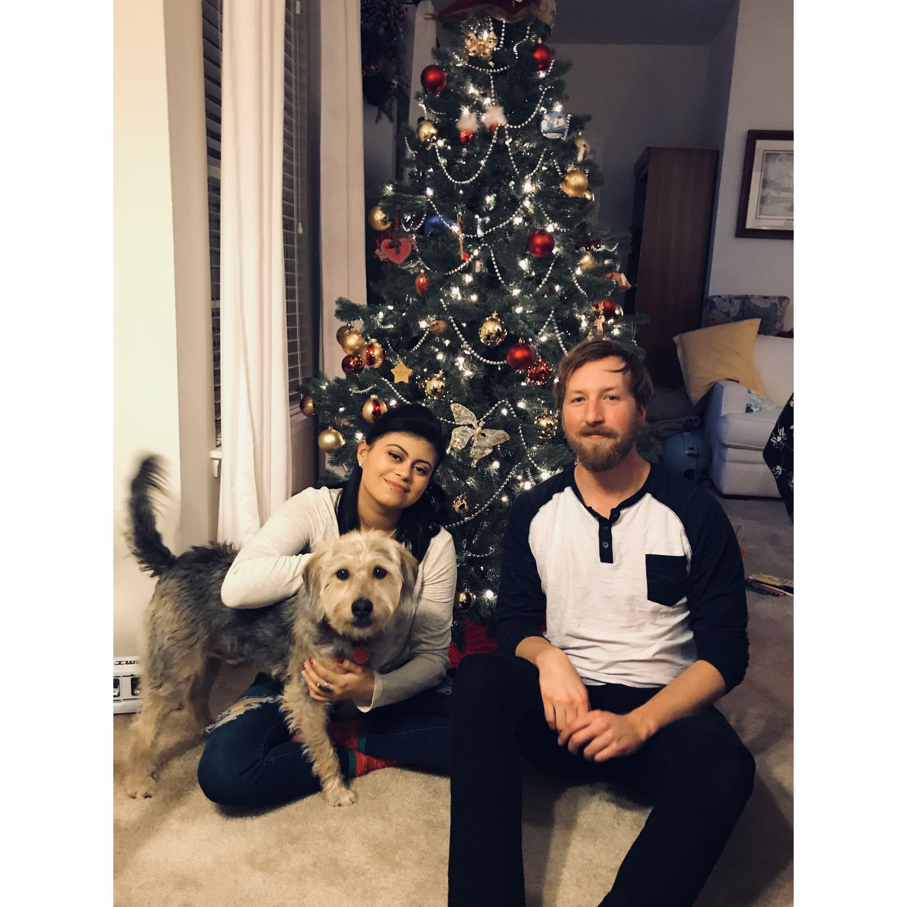 December 2018- the light of their lives posing with his pawrents