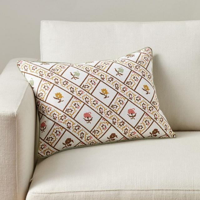 Julia Berolzheimer Reversible Lumbar Throw Pillow Cover, 14" x 20", Multi