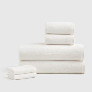 Turkish Ribbed Quick Dry Bath Sheet Bundle in White
