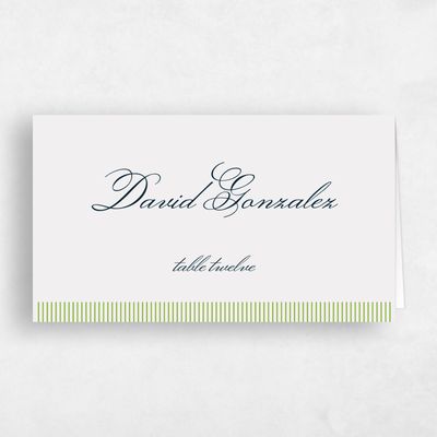 Apple, Green Wedding Place Card - Dinard