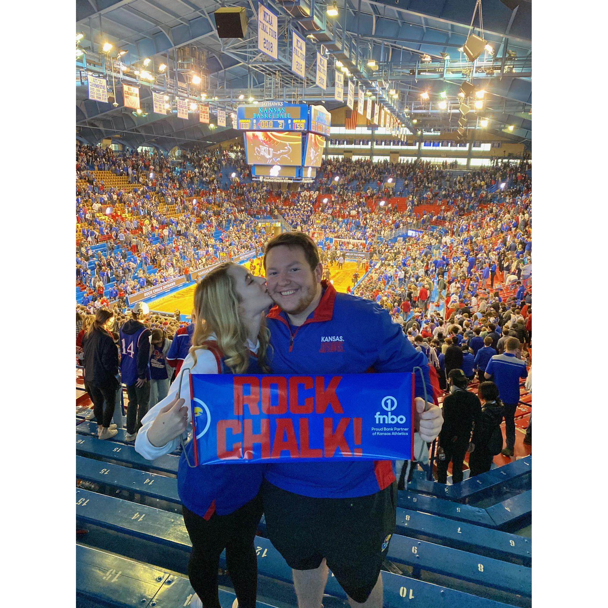 Always at KU basketball games!