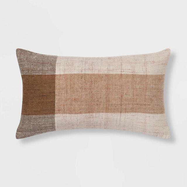 Oversized Textured Woven Lumbar Throw Pillow - Threshold™