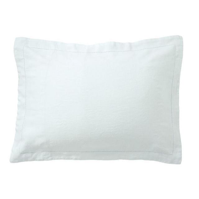 Blue Frost Belgian Flax Linen Shams, Standard, Set of 2