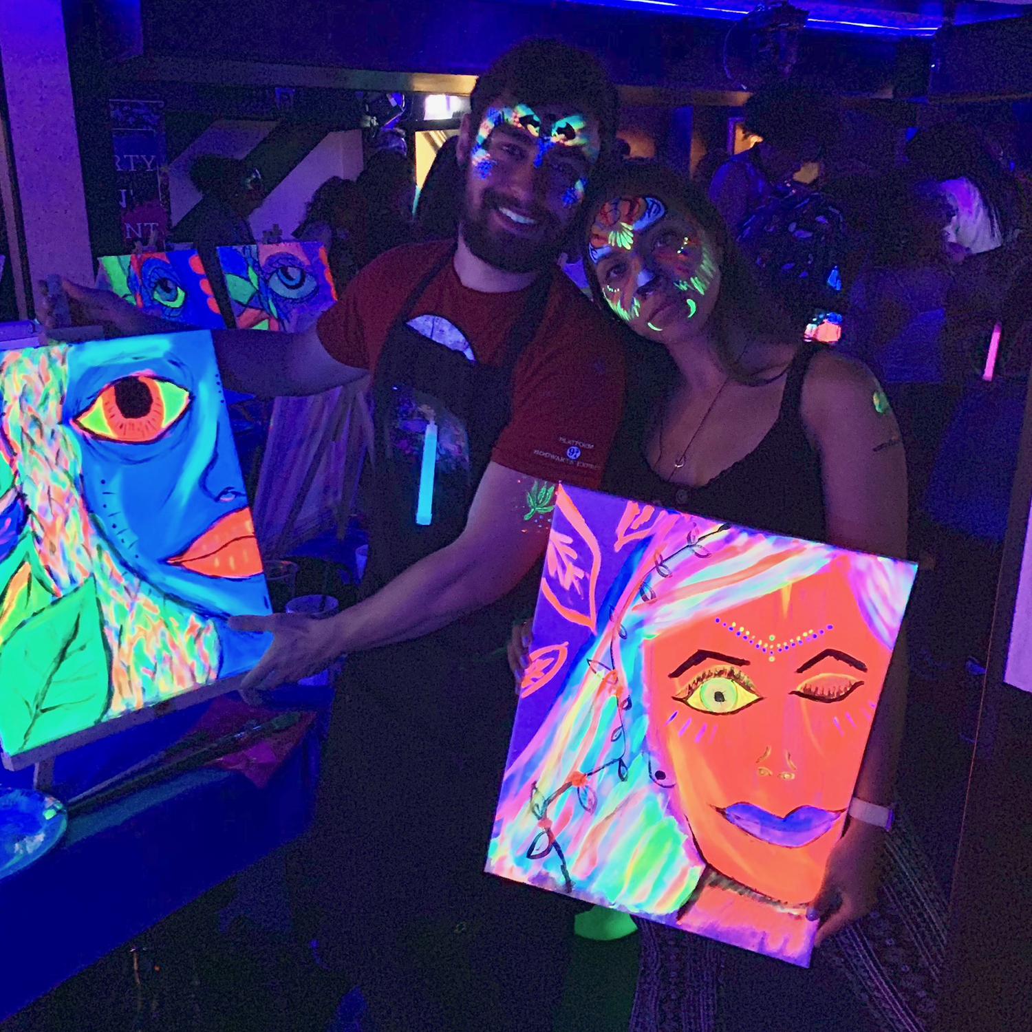 Paint party in London with the lovely Elena