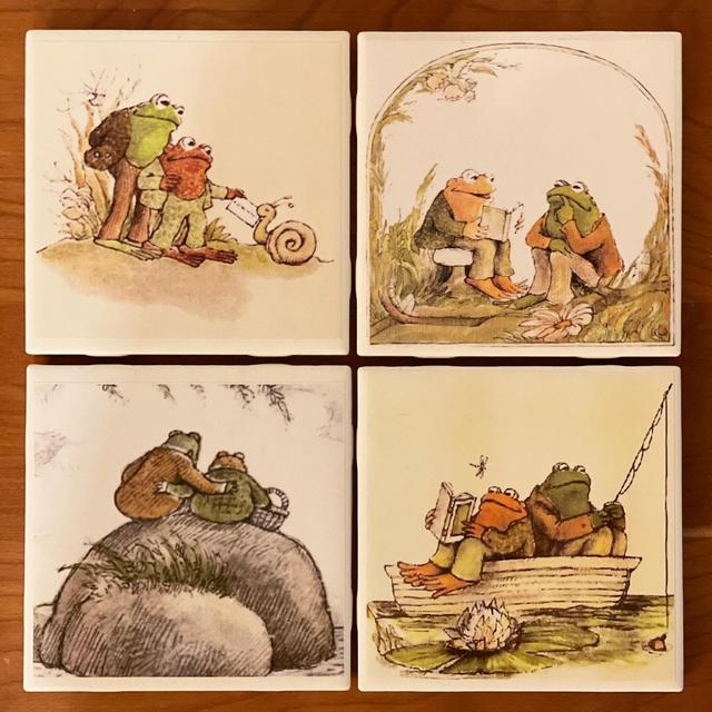 Frog & Toad (A)-Ceramic Coasters- Set of 4 Variety