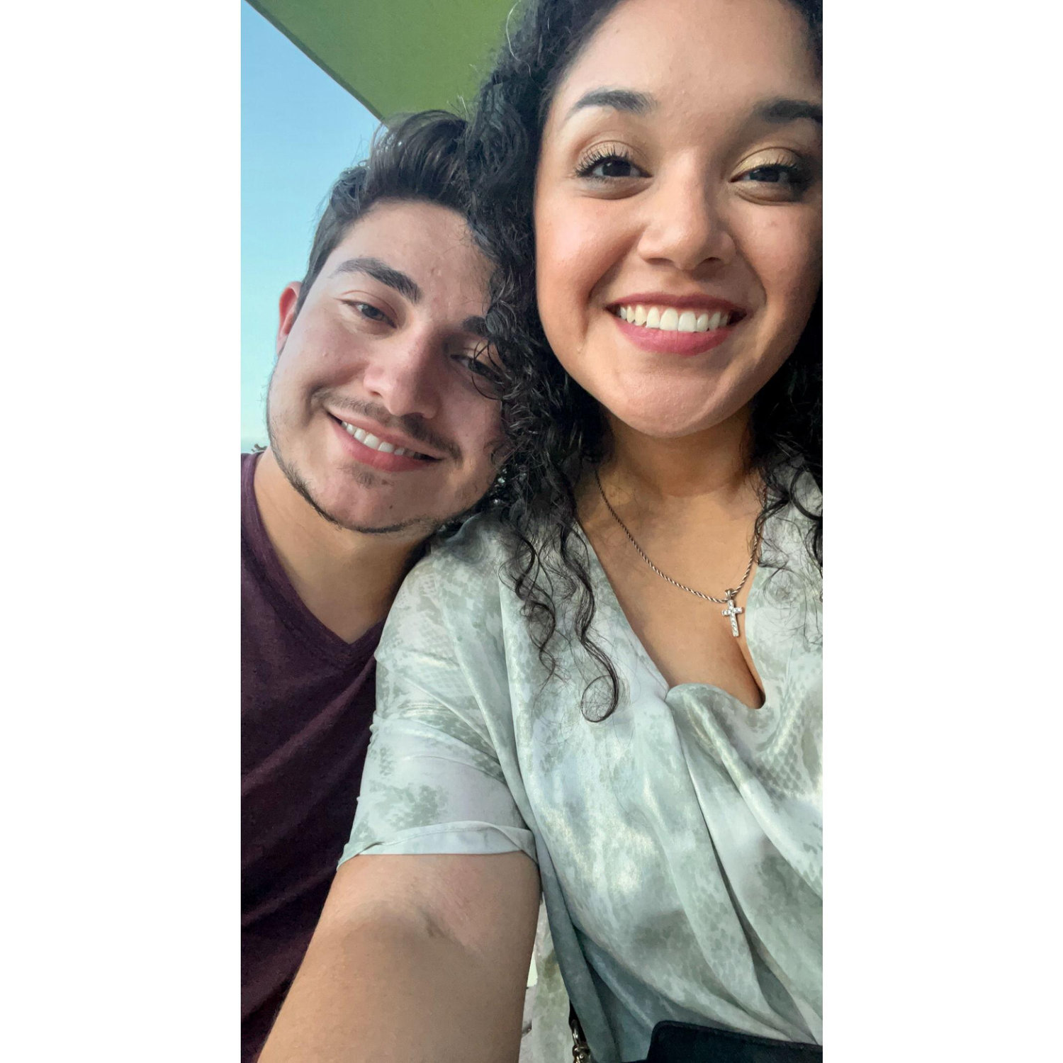 One of our first pictures together and a few days before we made it official! August, 2022