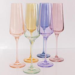 Viva by Vietri Rainbow Champagne Flute - Pink