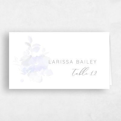 Blue Wedding Place Card - Kylan