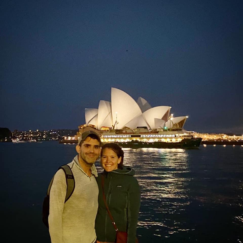 Outside the Sydney Opera House