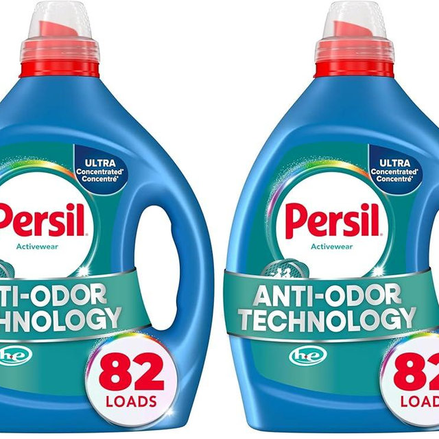 Persil Activewear Clean,Liquid Laundry Detergent,High Efficiency (HE),Deep Stain Removal,Ultra Concentrated,82.5 fl oz,82 Loads,(Pack of 2)